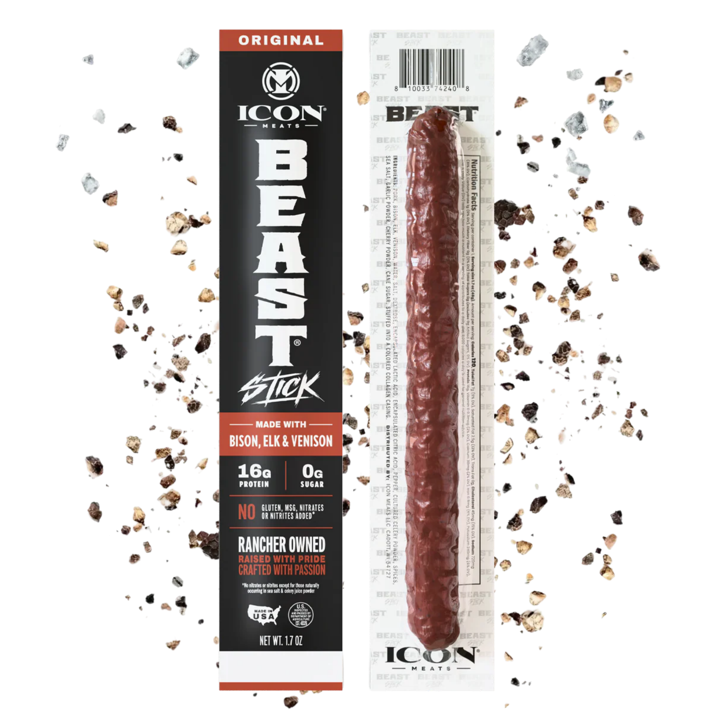 Icon Meats Beast Stick Original 1.7oz 6ct