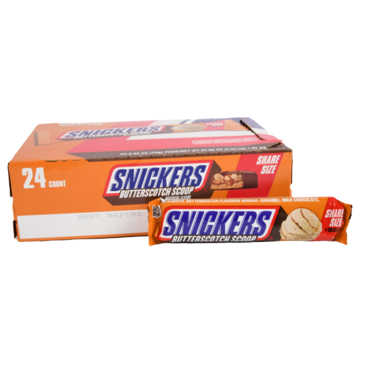 Snickers Butterscotch Scoop Bars 2.82oz - 24ct