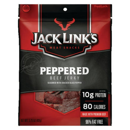 Jack Link's Beef Jerky Peppered 3.25oz - 12ct