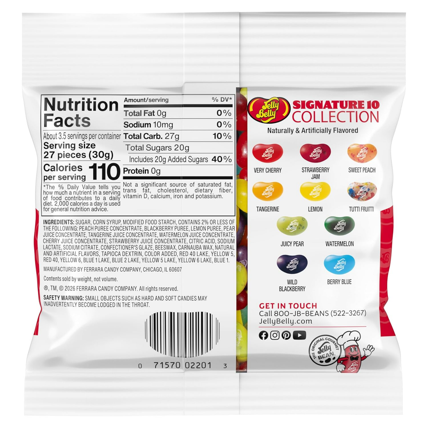 Jelly Belly Signature 10 Collection Jelly Beans 3.5oz 12ct
