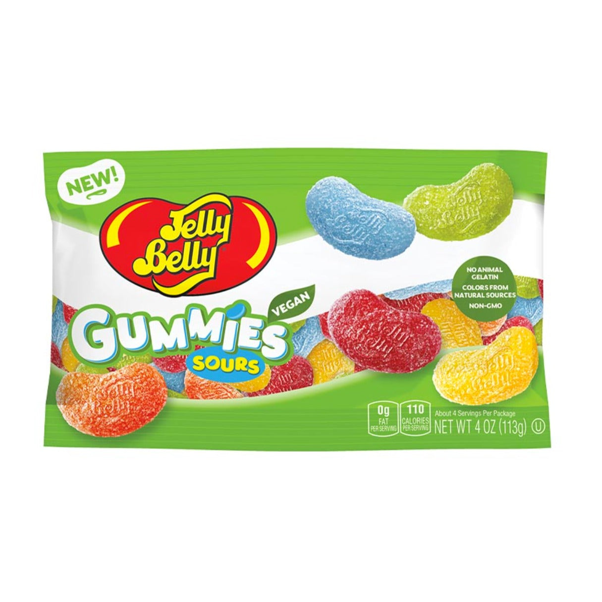 Jelly Belly Vegan Sour Gummies Bag 4oz - 24ct