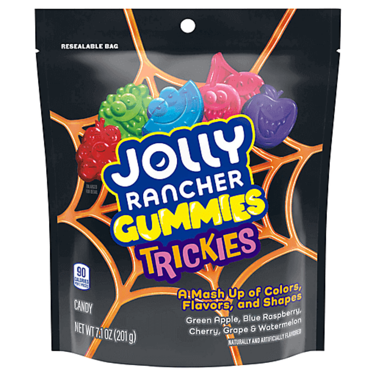 Jolly Rancher Trickies Gummies Resealable Bag 7.1oz 12ct
