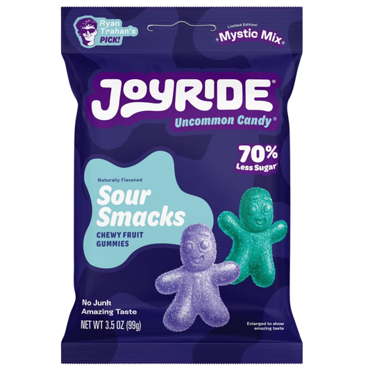 Joyride Mystic Mix Sour Smacks Low Sugar Chewy Fruit Gummies 3.5oz 10ct