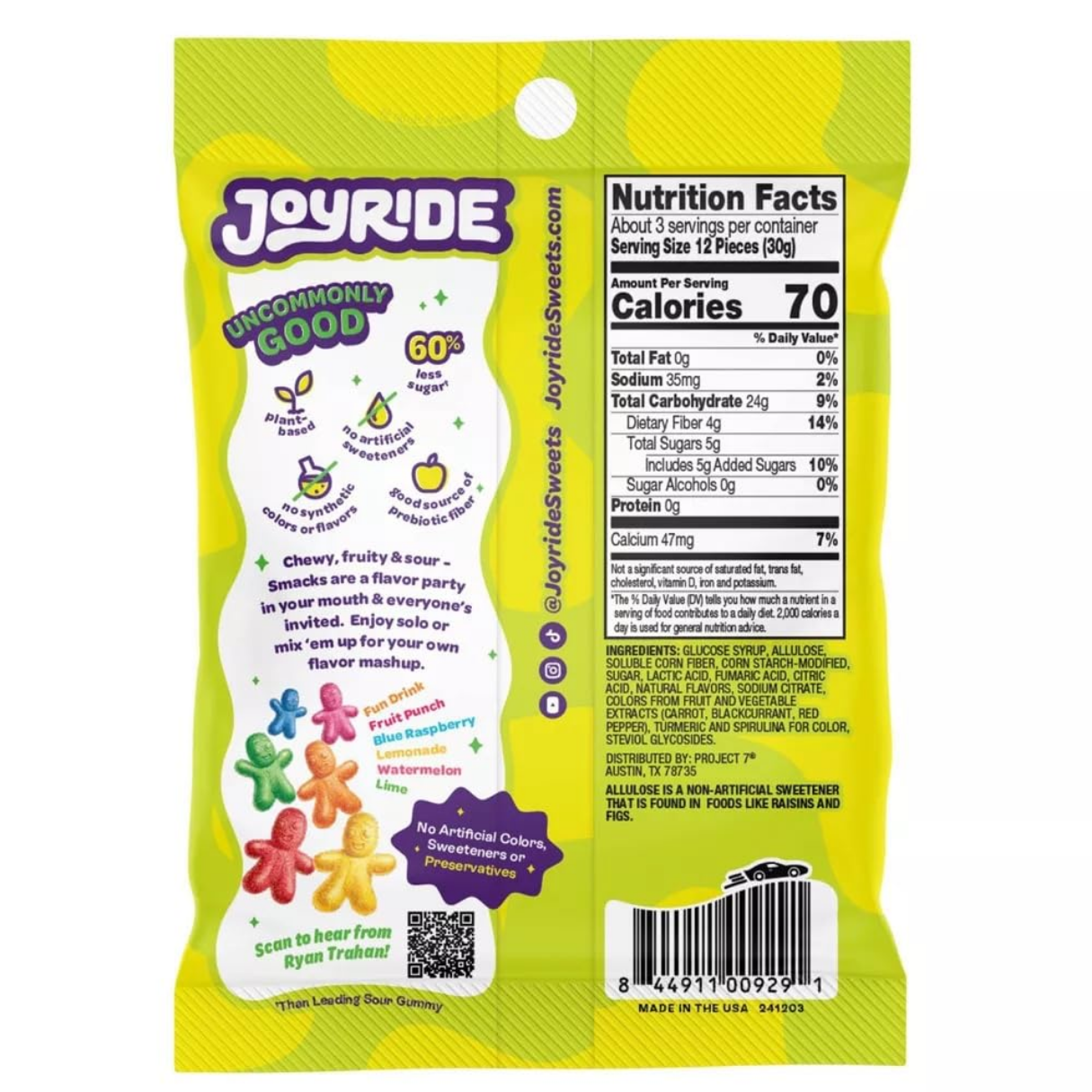 Joyride Sour Smacks - 3.5oz 10ct