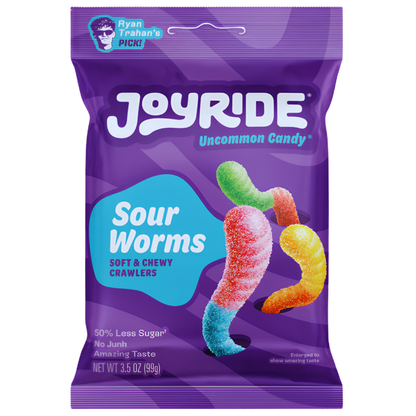 Joyride Sour Gummy Worms Box 3.5oz 10ct