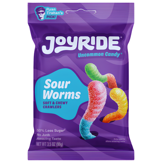 Joyride Sour Gummy Worms Box 3.5oz 10ct