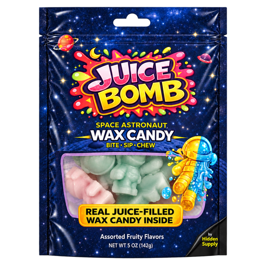 Juice Bomb Space Astronaut Fruity Wax Candy 5oz 12ct