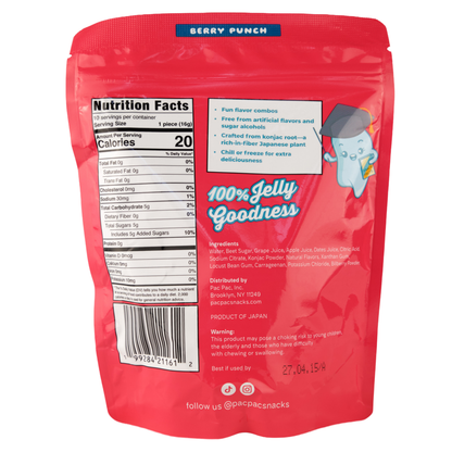 Juicy Chewy Jellies Berry Punch Peg Bag 5.64oz 12ct