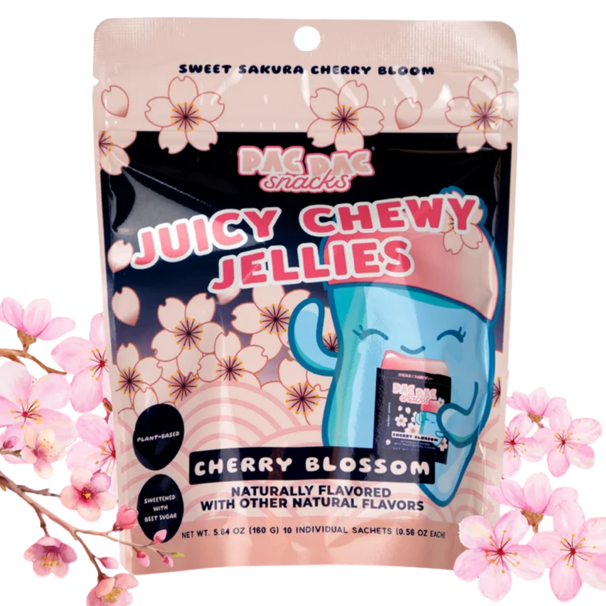Juicy Chewy Jellies Cherry Blossom Peg Bag 5.64oz 12ct