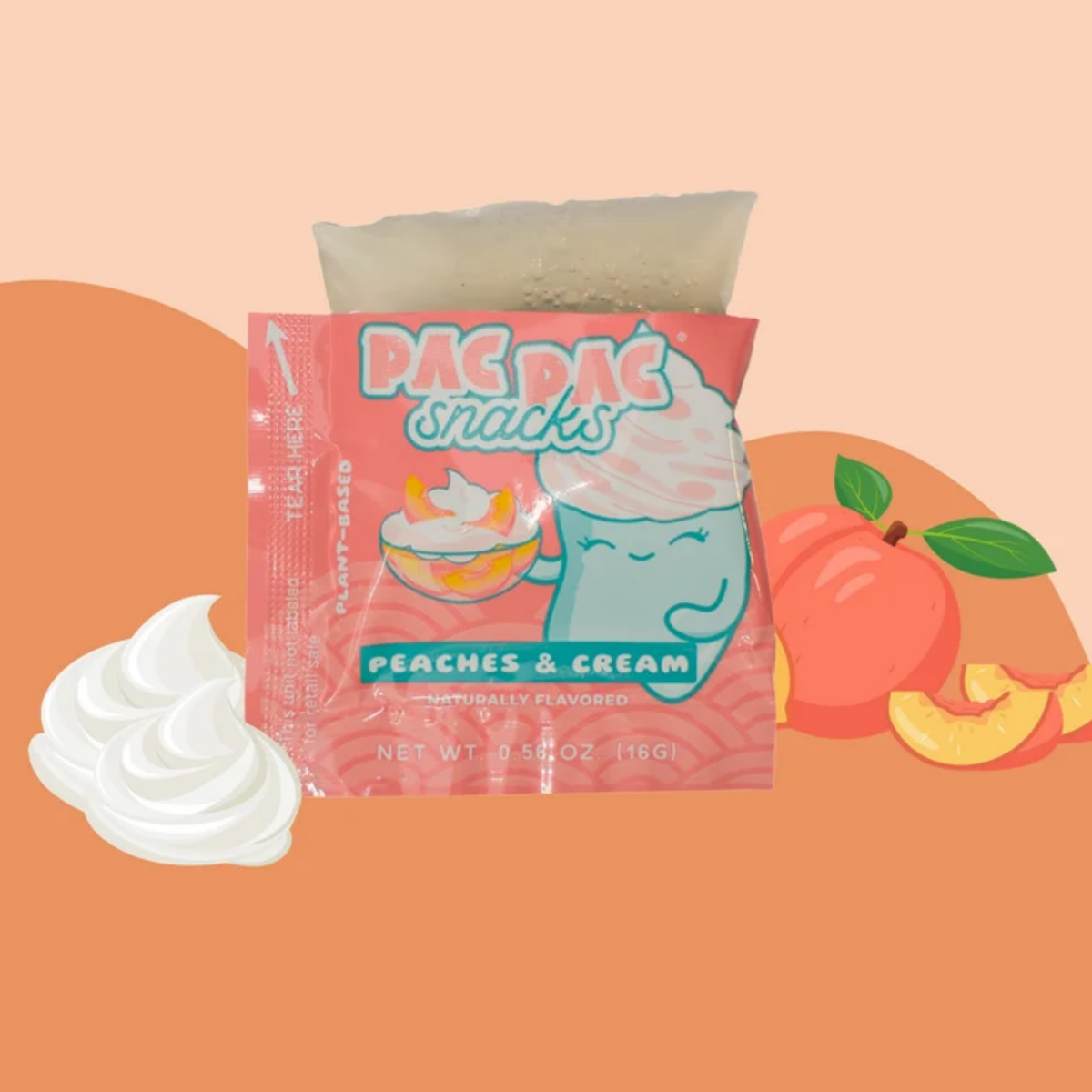 Juicy Chewy Jellies Peaches & Cream Peg Bag 5.64oz 12ct