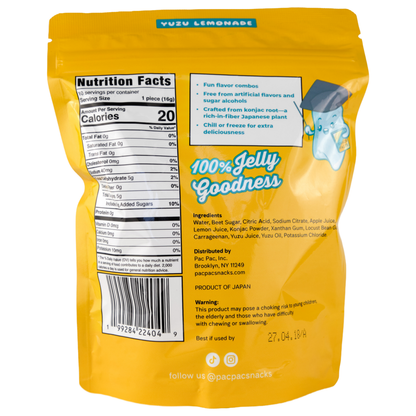 Juicy Chewy Jellies Yuzu Lemonade Peg Bag 5.64oz 12ct