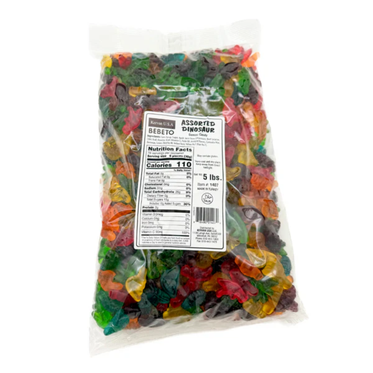 Kervan Gummi Dinosaurs Assorted Bag 5lb 4ct