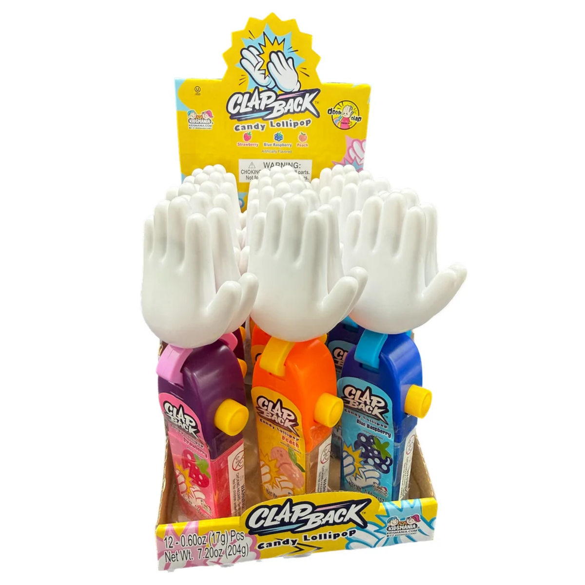 Kidsmania Clap Back Lollipop Candy .60oz 12ct