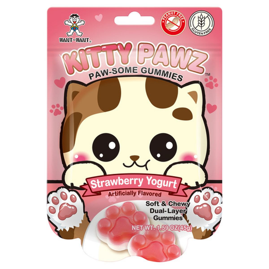 Kitty Pawz Strawberry Cream Yogurt Gummies 1.59oz 10ct