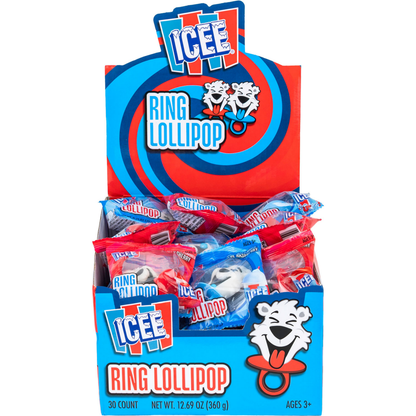 Koko's Icee Bear Ring Lollipop 0.42oz 6ct