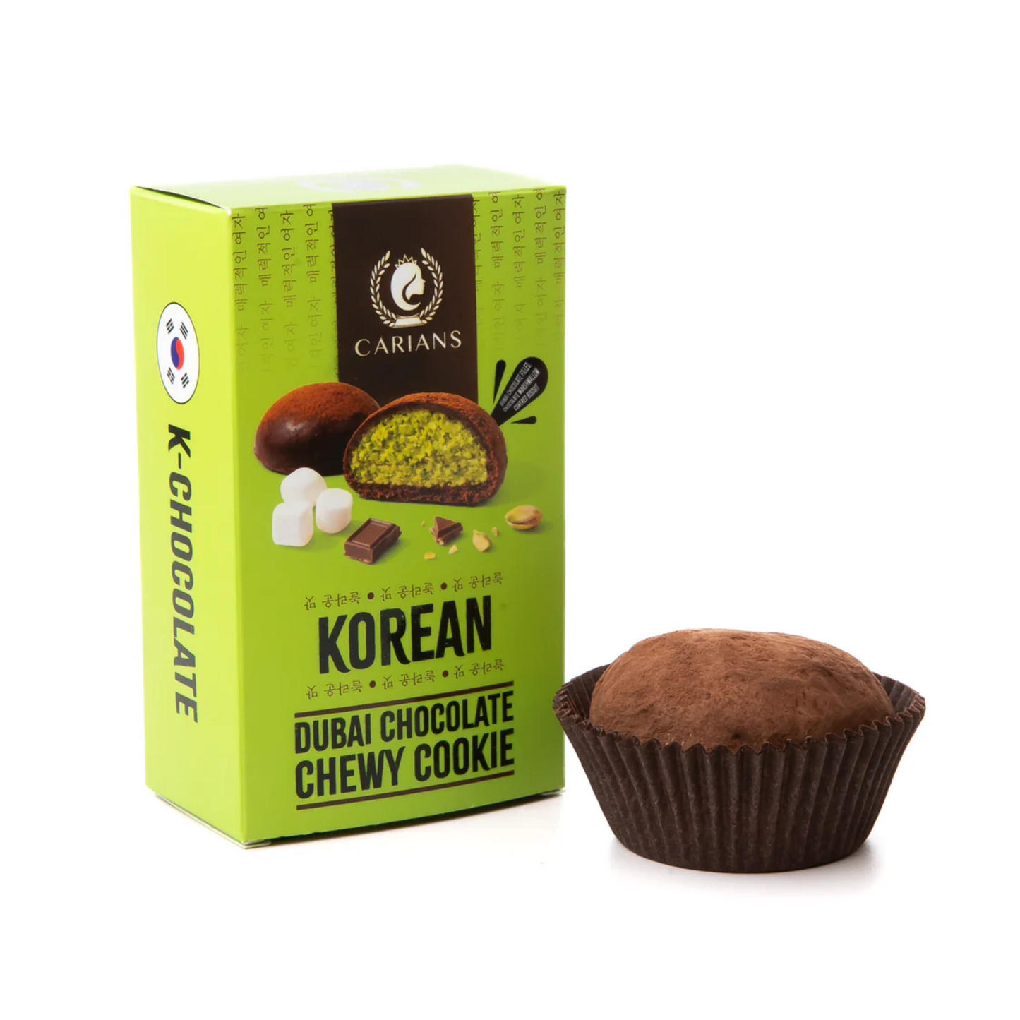 Carians Korean Dubai Chocolate Chewy Cookie 2.54oz 12ct