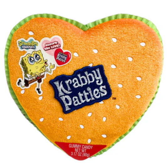 Krabby Patty Plush Heart Gummy Box - 3.17oz 12ct