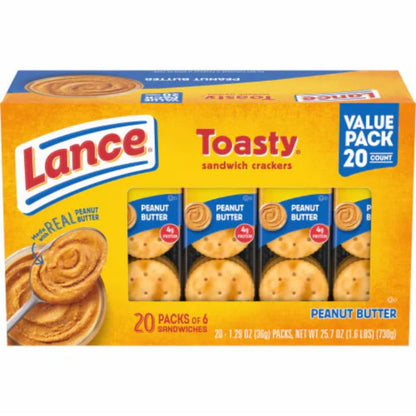 Real Toasty Lance Toasty Real Peanut Butter Sandwich Crackers 1.29oz - 20ct – I Got ...