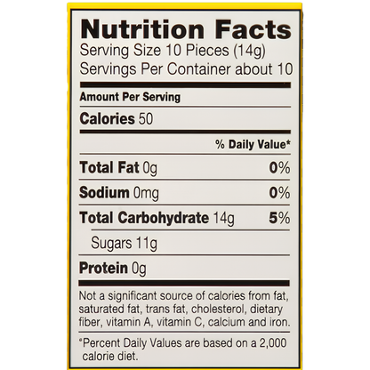 A Nutrition Facts label for a packaged food item.