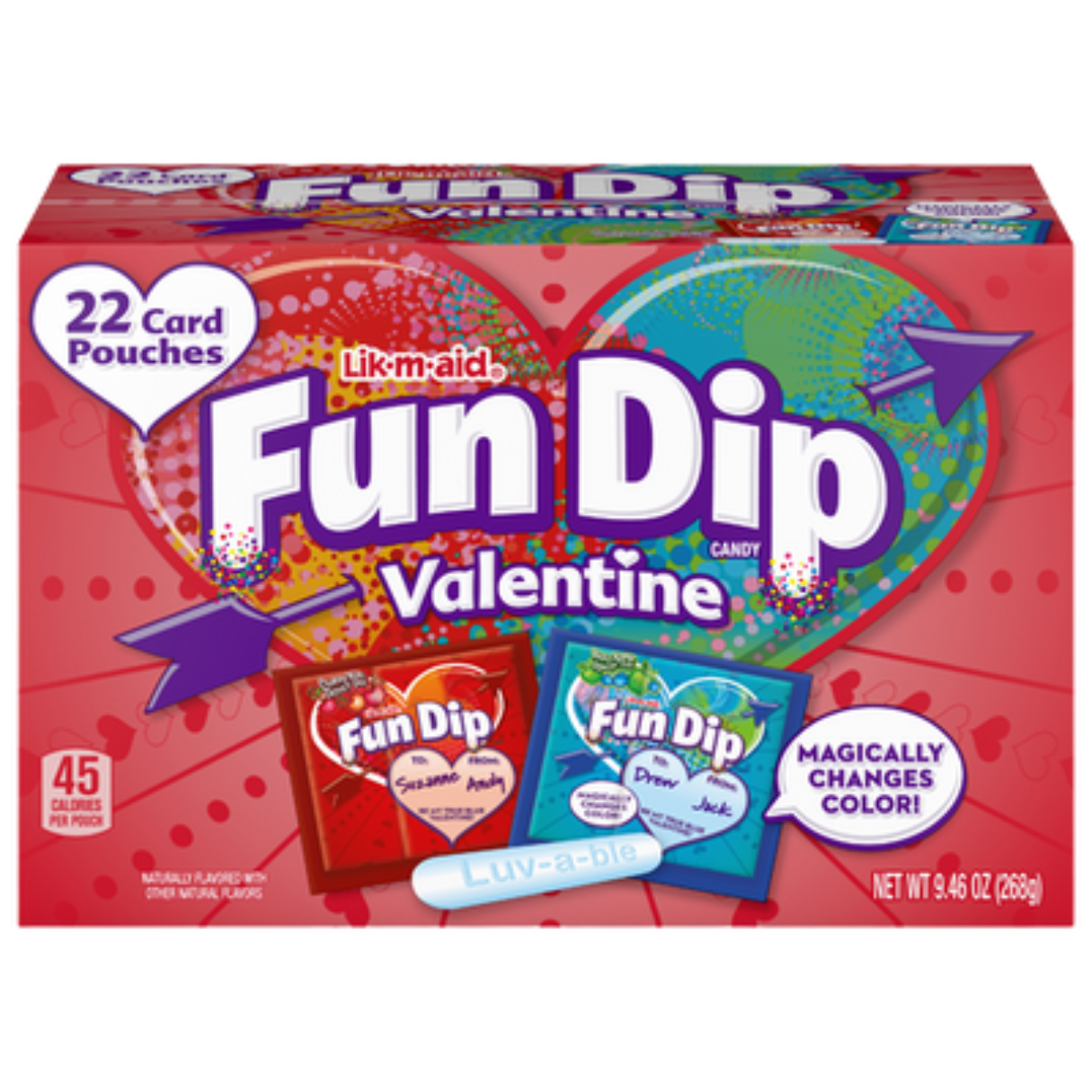 Fun Dip Valentine's Day Card Kit 9.46oz - 6ct