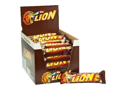 A box of chocolate Lion candy bar