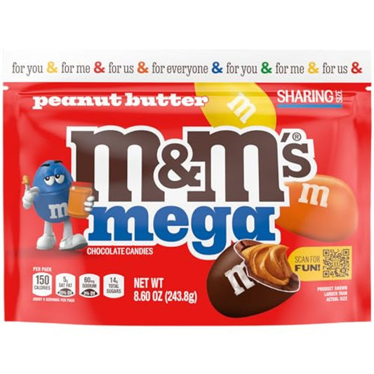 M&M's Mega Peanut Butter 8.6oz - 6ct