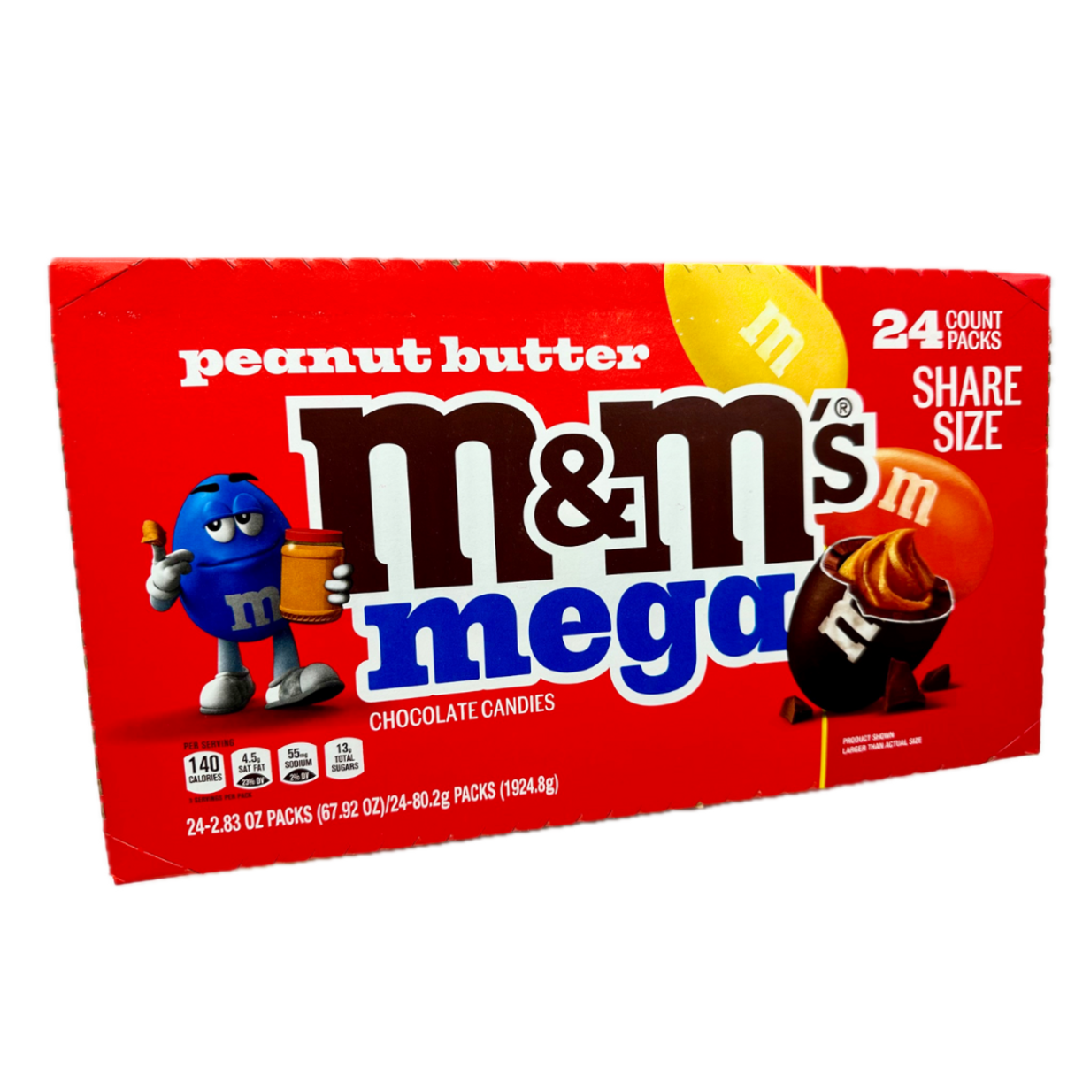 M&M's Mega Peanut Butter Share Size 2.83oz - 24ct – I Got Your Candy