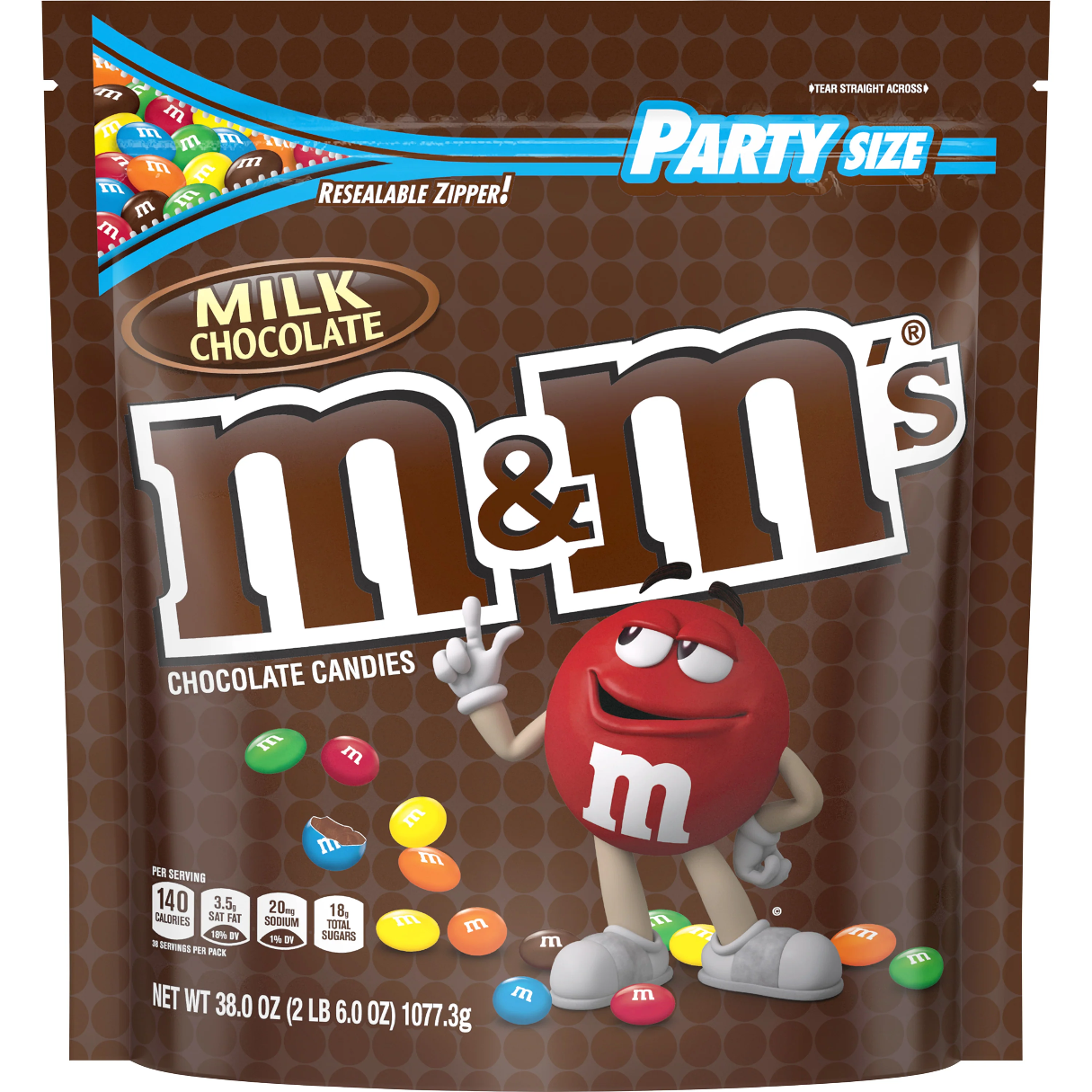 M&M's Plain Bag 38oz - 6ct