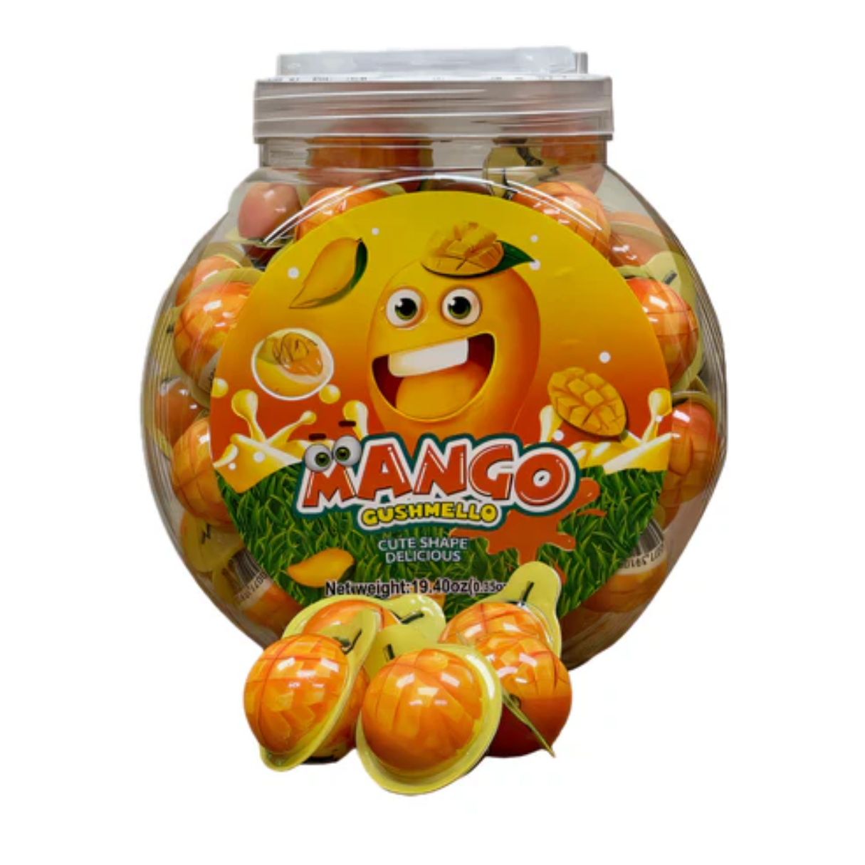 Zoomi Mango Gushmello Gummy Candy Jar 0.35oz - 55ct