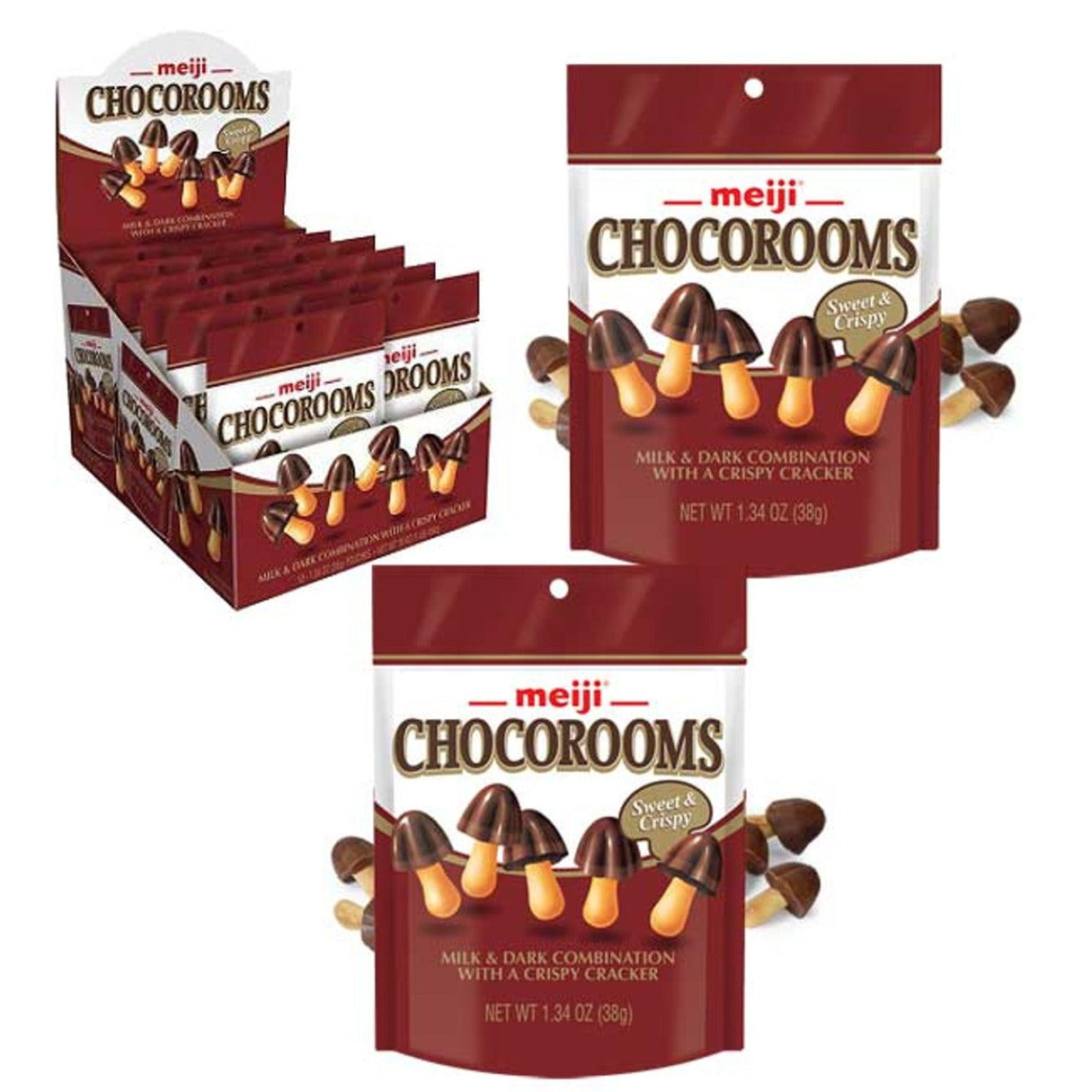 Meiji Chocorooms Candies 1.34oz - 8ct