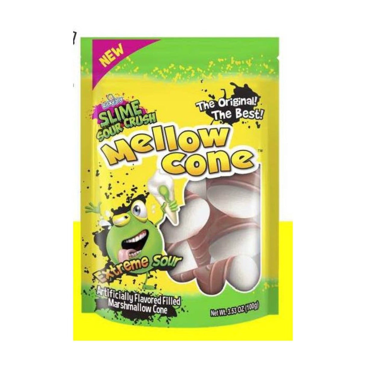 Ricky Joy Mellow Cones Extreme Slime Sour Crush 3.53oz - 18ct