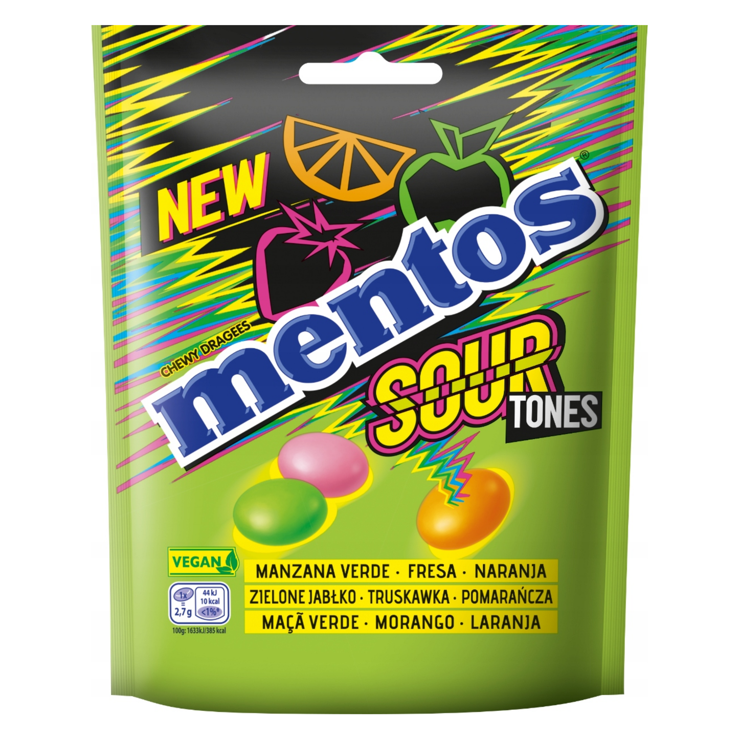 Mentos Sour Tones Candy 4.93oz 7ct