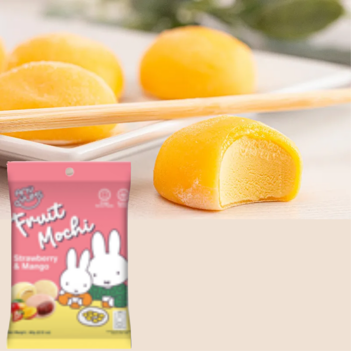 Miffy Strawberry & Mango Mochi 4.23oz 12ct