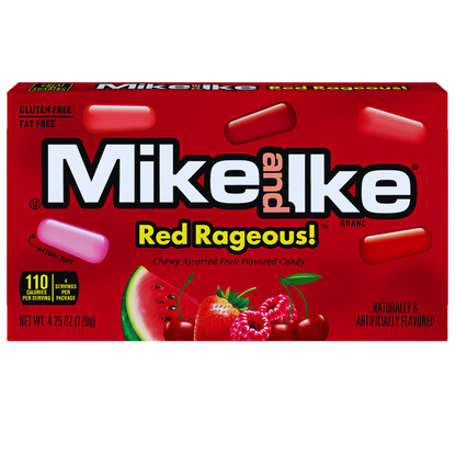 Mike & Ike Red Rageous Theater Box 4.25oz - 12ct
