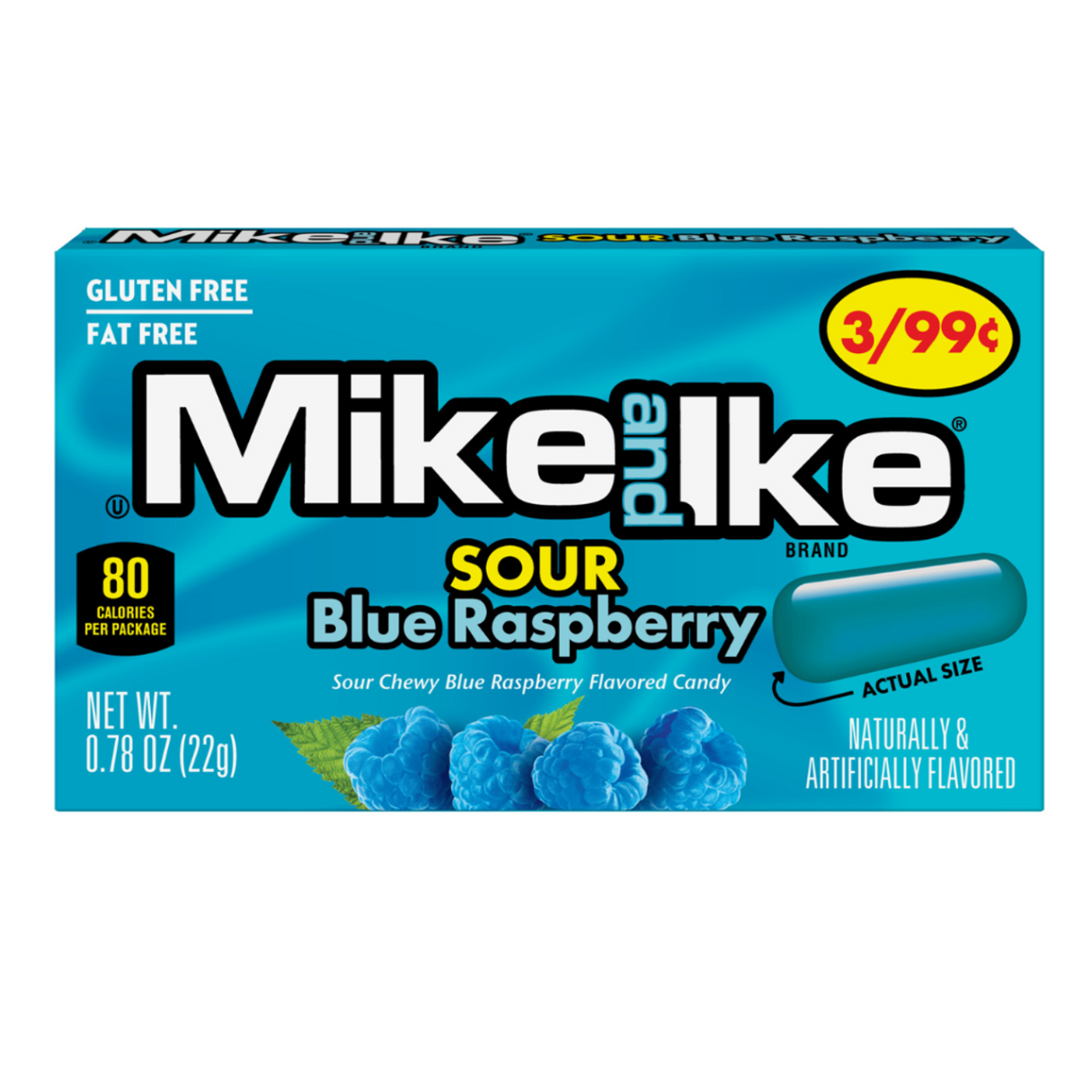 Mike and Ike Sour Blue Raspberry 0.78oz - 24ct – I Got Your Candy