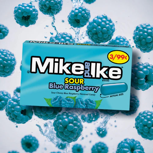 Mike and Ike Sour Blue Raspberry 0.78oz - 24ct