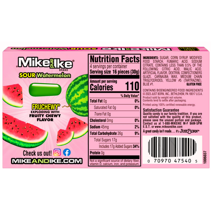 Mike and Ike Sour Watermelon Theater Box 4.25oz 12ct