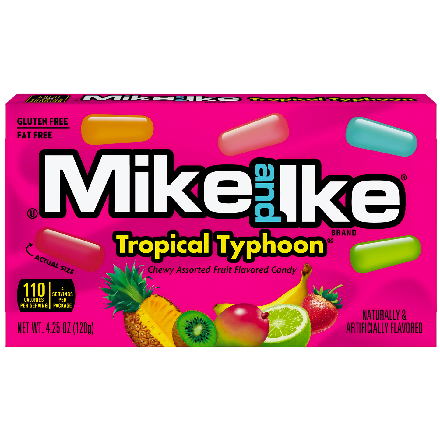 Mike & Ike Tropical Typhoon Candies Theater Box 4.25oz - 12ct
