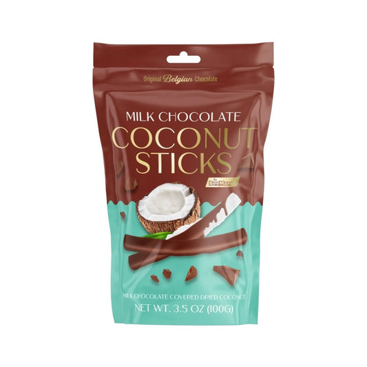 Beemax Milk Chocolate Covered Coconut Sticks  3.5oz - 12ct