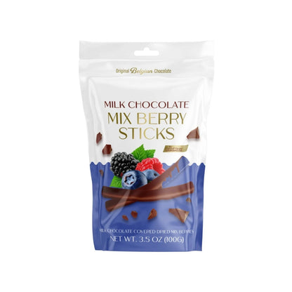 Beemax Milk Chocolate Covered Mix Berry Sticks 3.5oz - 12ct