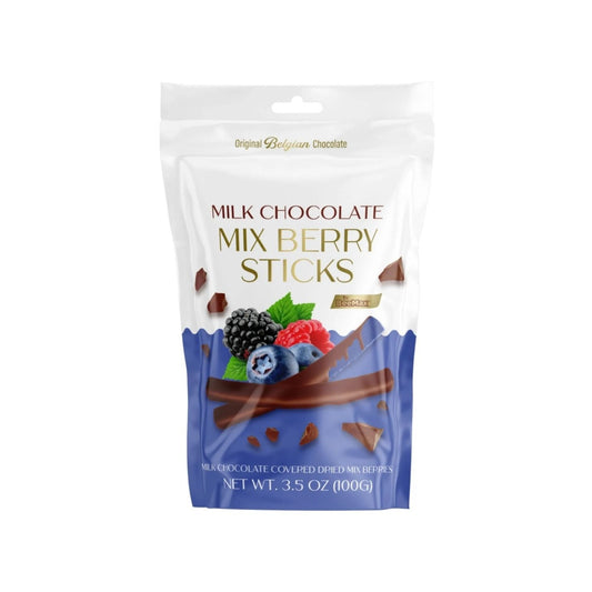 Beemax Milk Chocolate Covered Mix Berry Sticks 3.5oz - 12ct