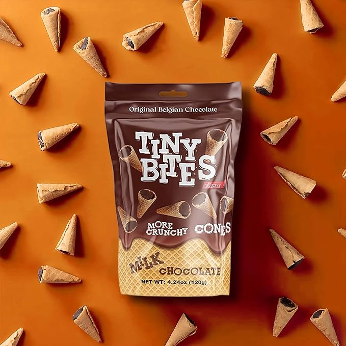 Beemax Tiny Bites Milk Chocolate Waffle Cones 4.24oz - 12ct