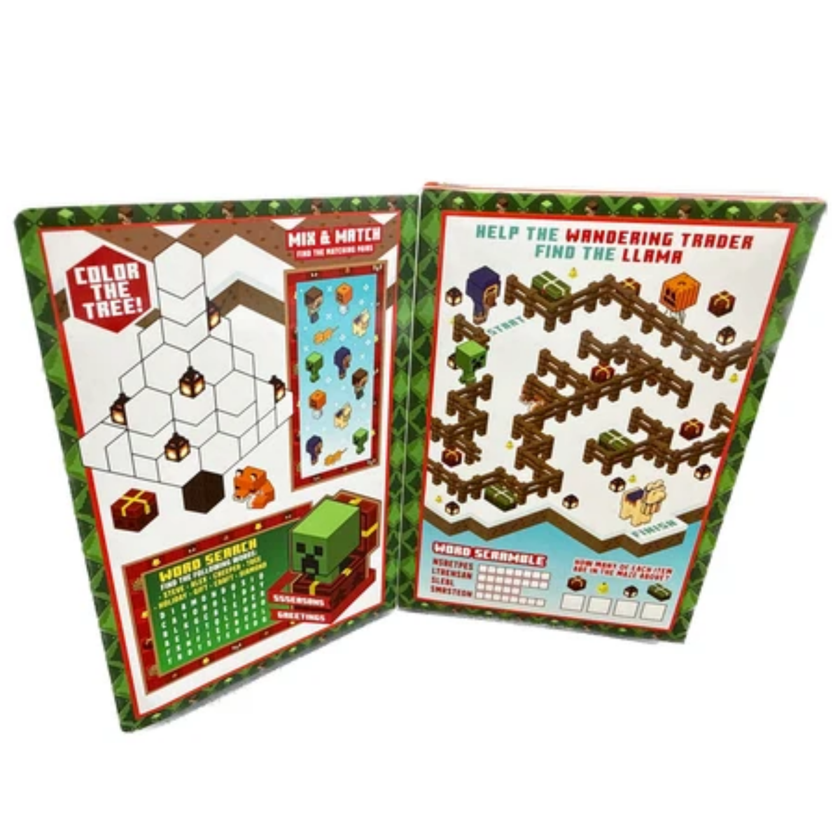 Minecraft Lollipop Rings Christmas FunBook 2.12oz 18ct