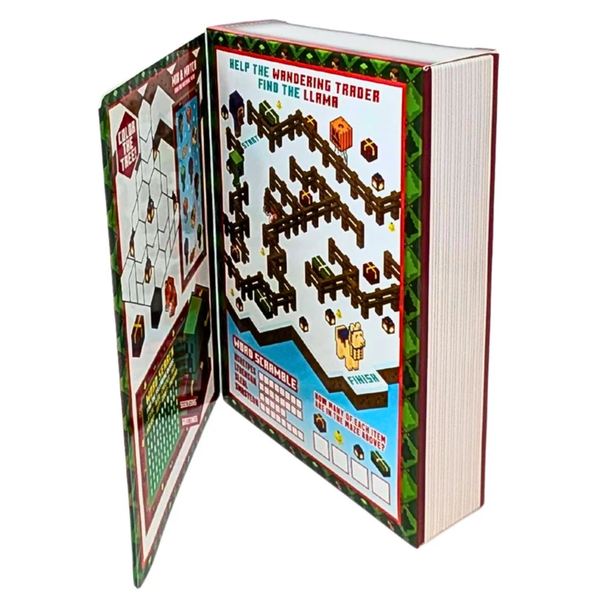 Minecraft Lollipop Rings Christmas FunBook 2.12oz 18ct