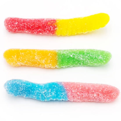 Kervan Gummi Mini Sour Neon Worms Bulk Bag 5lb - 1ct