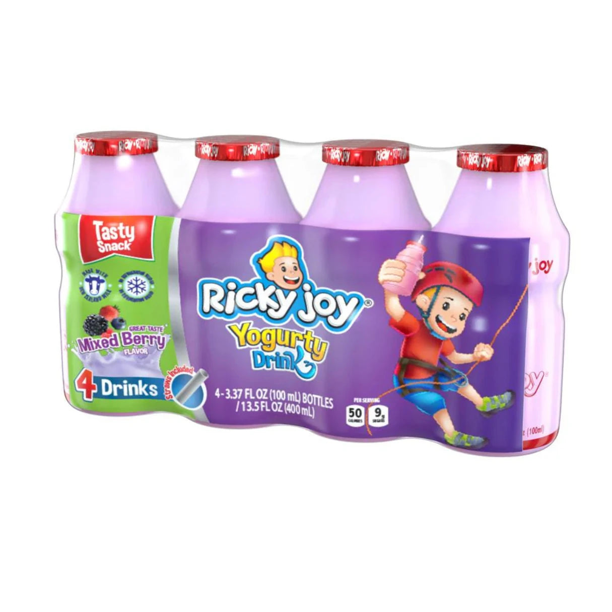 Ricky Joy Yogurty Drink Mixed Berry Flavor 13.5 FL OZ - 10ct