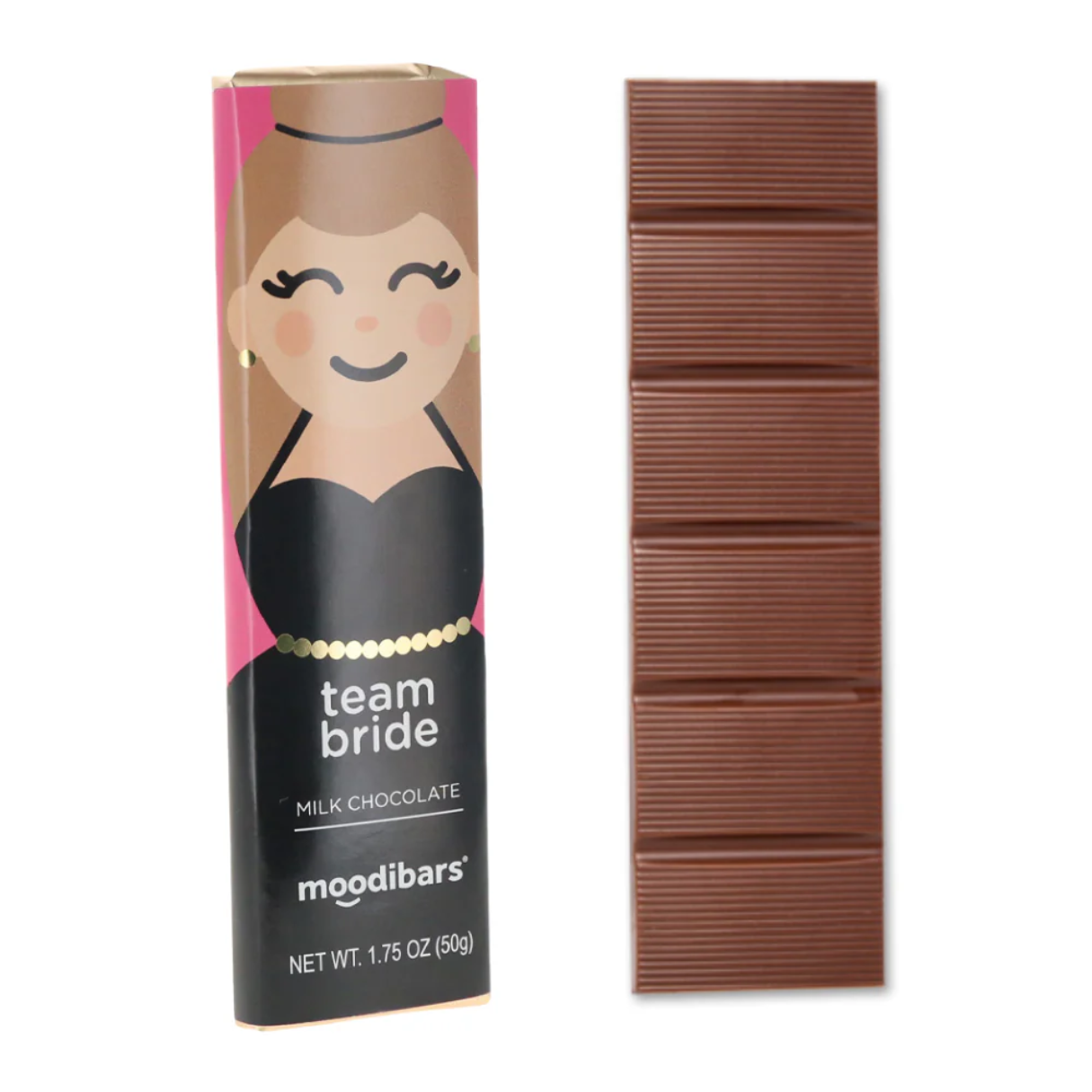 Moodibar Matrimony Team Bride - Milk Chocolate Bar 1.75oz / 24pcs