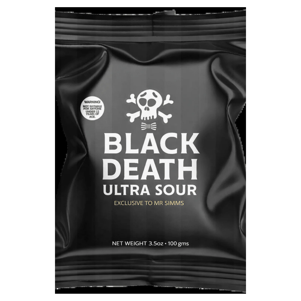 Mr. Simms Black Death Ultra Sour 3.5oz Bag 12ct
