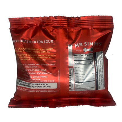 Mr Simms Red Death Ultra Sour Candy 3.5oz 12ct