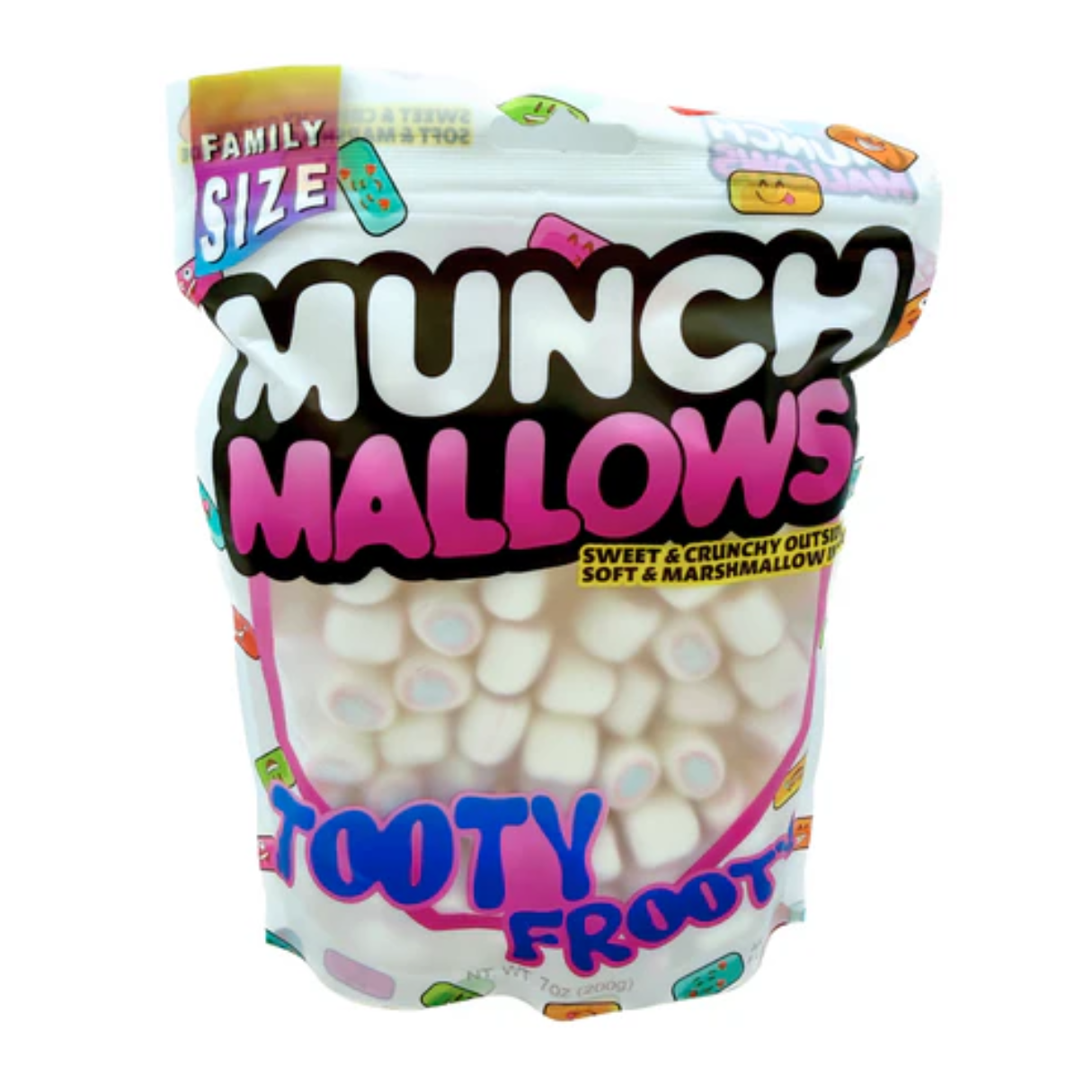 Munch Mallows Tooty Frooty Marshmallow Candy 7oz - 12ct
